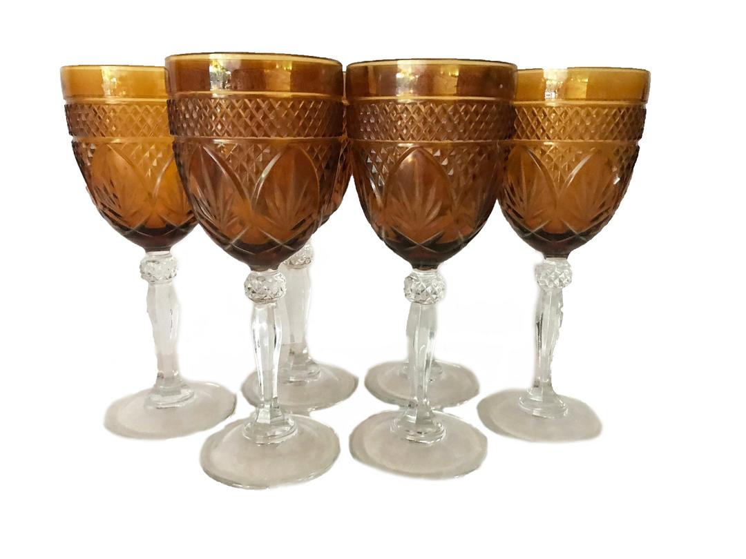 Burnt Orange Wine Glasses Orange Wine Glasses Decorative Wine