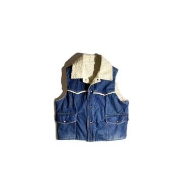 Vintage Sherpa Denim Vest