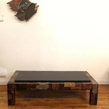 PAUL EVANS PATCHWORK AND SLATE COFFEE COCKTAIL TABLE