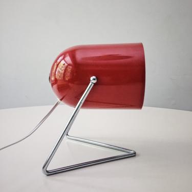 French Modernist Spotlight Lamp Vintage Midcentury Stilnovo Sarfatti Arteluce Red Table Desk 