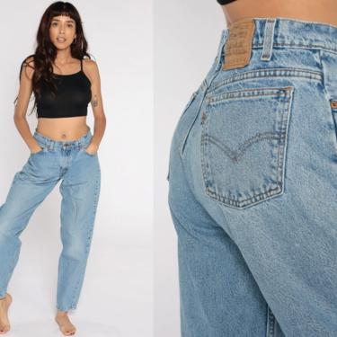 Levis Mom Jeans 31 -- 560 High Waisted Jeans 80s Jeans Faded Blue Jeans Levi High Waist Denim Pants Straight Leg 1980s Vintage Medium 31 