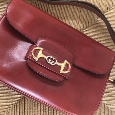 Gucci Monogram GG Flap Red Leather Gold Chain Crossbody Shoulder Bag at  1stDibs