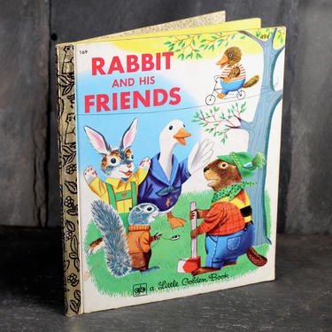 Richard Scarry's Rabbit And His Friends - Little Golden Book 1974 - Vintage Children's Book - Rabbit Book - Bunny Book | FREE SHIPPING 