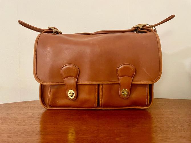 Leather vintage coach 7588 brown Leather selling Satchel