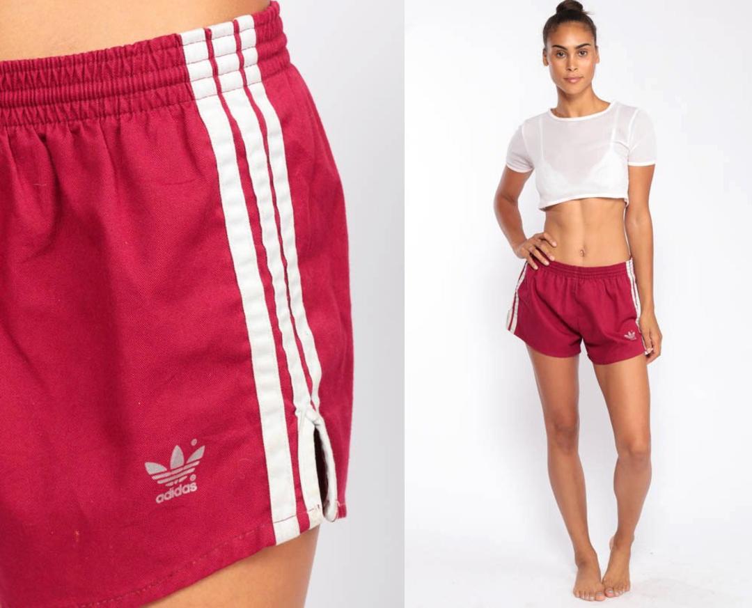 Vintage Adidas Shorts 80s Running Shorts High Waisted Retro