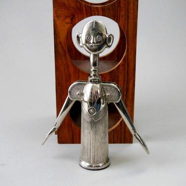 PIERRE SOMMELIER Wine Steward Bar Corkscrew Vintage 80s Silver Toned Aldo Columbo Italy Retro Mid Cent Barware Bottle Opener EX Cond 