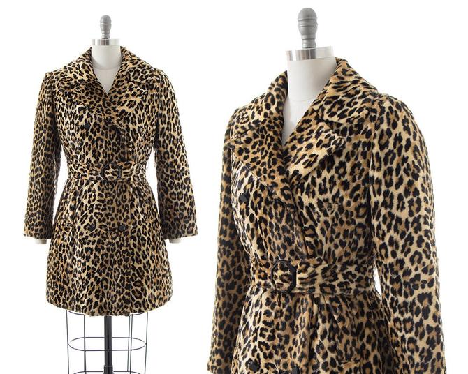 leopard pea coat