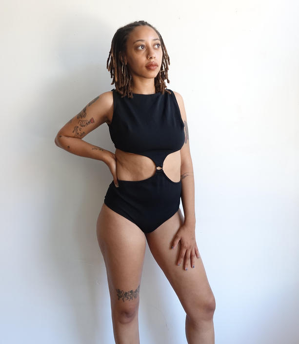Vintage 60s Black Monokini 1960s One Piece Bathing Suit With Open Side Cut Outs Mod O Ring Swimsuit Medium By Bottleofbread From Bottle Of Bread Of Baltimore Md Attic
