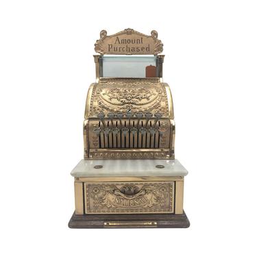 Fully Functional Antique Brass National Cash Register