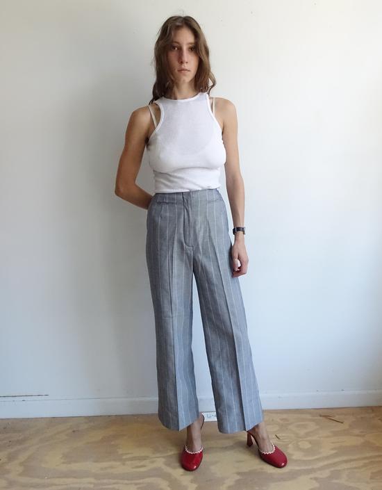 Vintage 70s Herringbone Trousers 1970s Deadstock Bobby Brooks High Waisted Bottle of Bread Baltimore MD