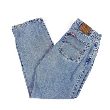 90s Polo Ralph Lauren Boyfriend Jeans 34" Waist, Relaxed Fit Loose Jeans Medium Wash Denim "Saturday Jean" 