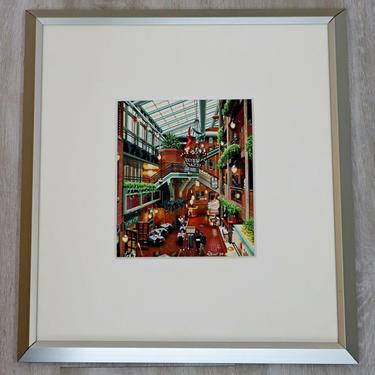 Don Jacot Trapper's Alley Gouache on Board Framed Photo Realistic Painting 