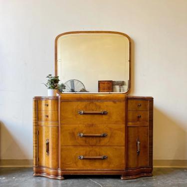 Antique Art Deco Dresser with mirror 