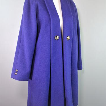 Parallel Universe - Wool Swing Coat - Marked size 38 - Estimated to fit sizes 6-8 - Circa 1980 