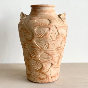 Artisan Vase with Shell Imprint