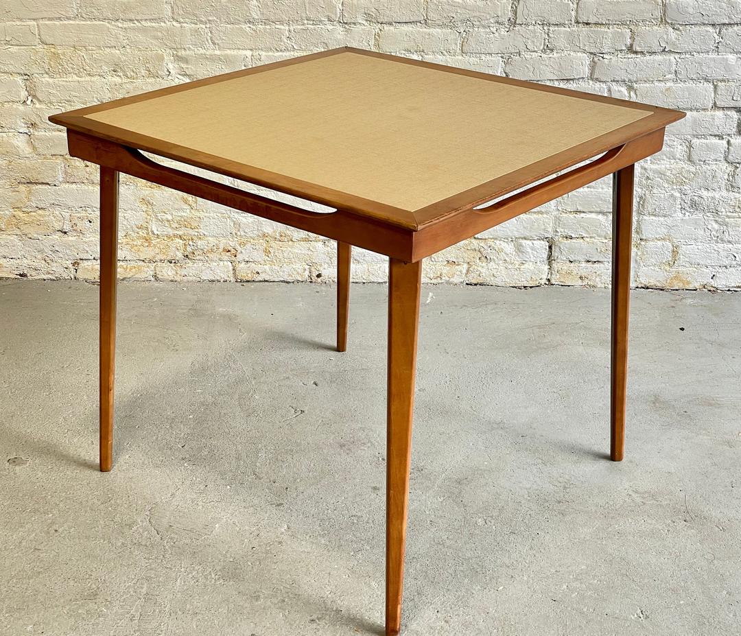 Mid Century Modern FOLDING DINING TABLE / Game Table by Stakmore