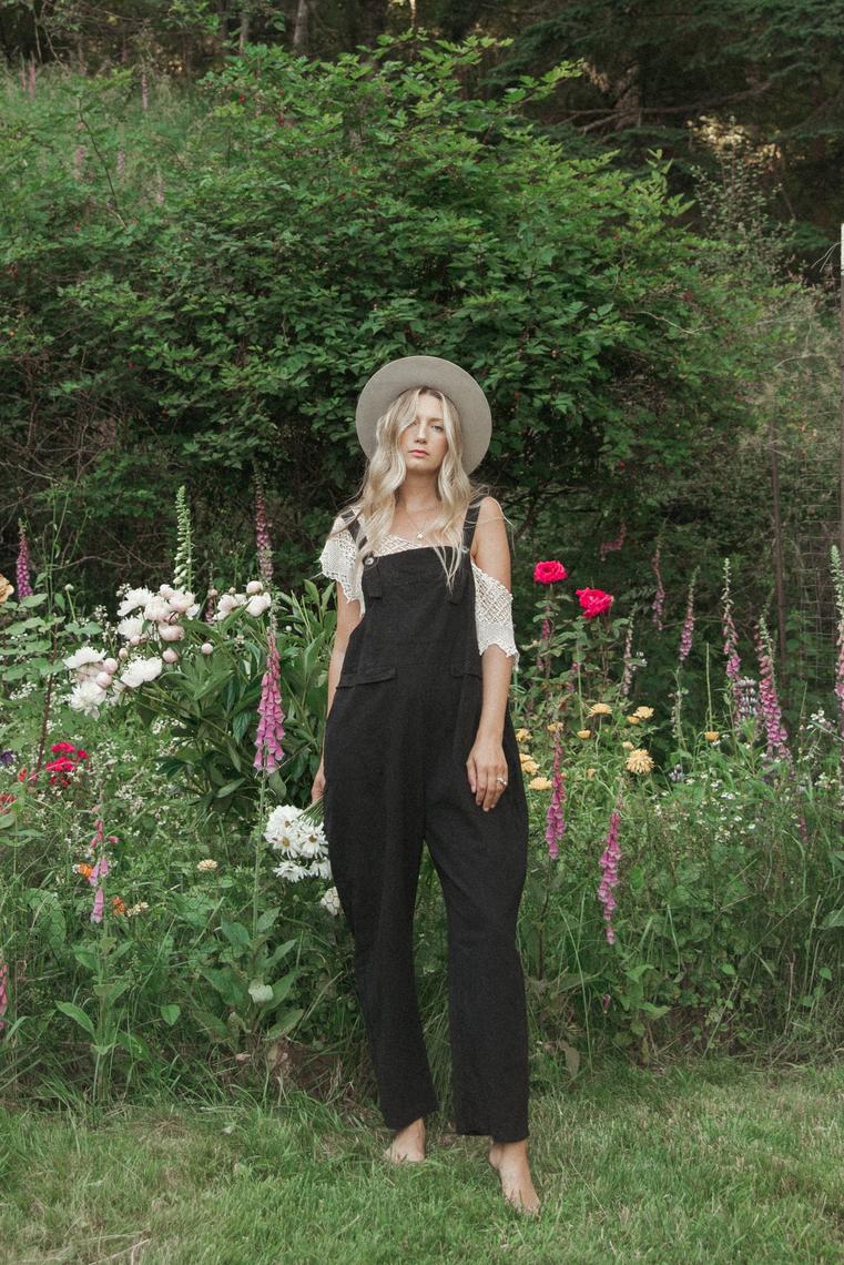 90s Black Linen Jumpsuit Overalls | Women's Vintage Adult