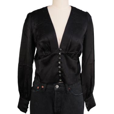 The Kaia Voodoo Black Cropped Shirt | Réalisation Par