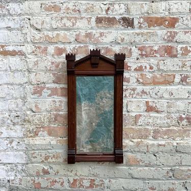 Antique 1800s Folk Art Americana Wood Mirror 