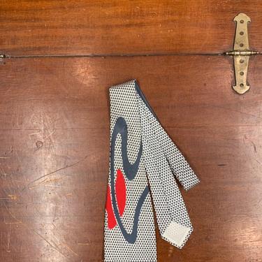Vintage 1950s Atomic, Geometric Tie, 1940s Rockabilly Swing Tie, 1940s Tie, 1950s Tie, Vintage Shirt, Vintage Necktie 