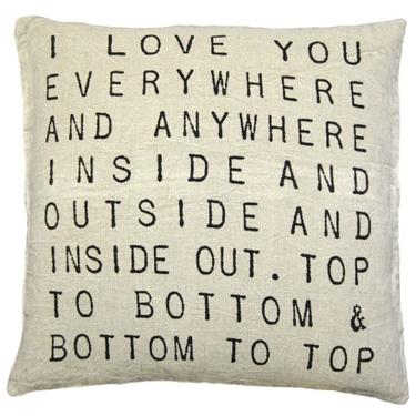&quot;I Love You Everywhere&quot; Pillow