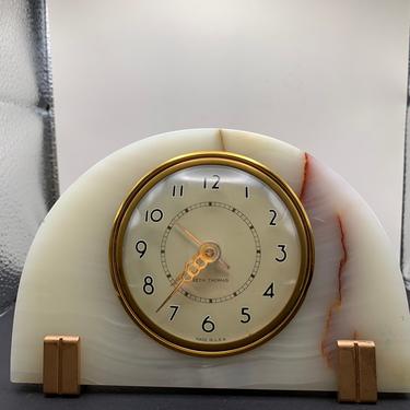 1960s Brass and Quartz Electric Clock In Working Condition 