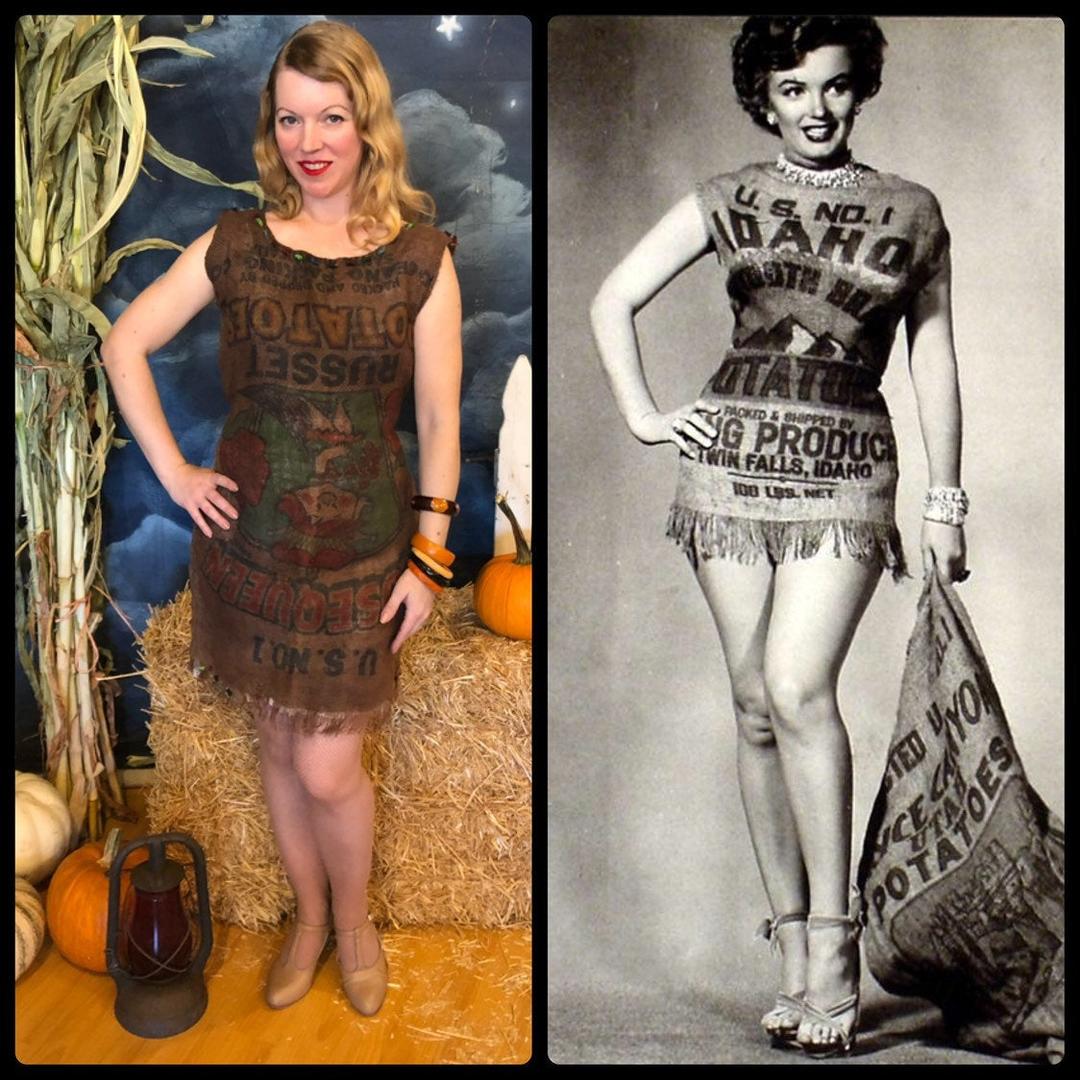 Potato Boutique: Marilyn Monroe in Potato Sack Dress