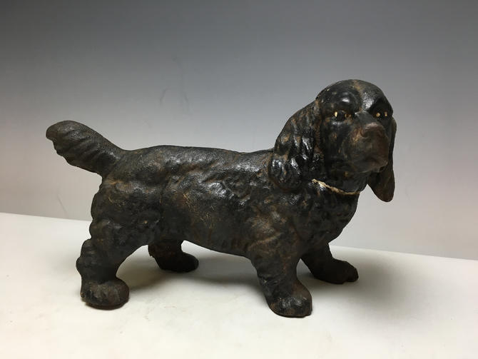 Vintage Hubley Cast Iron Dog Paperweight I Choose From: Painted Cocker Spaniel, Borzio Russian Wolfhound, hotsell Copper Cocker Spaniel