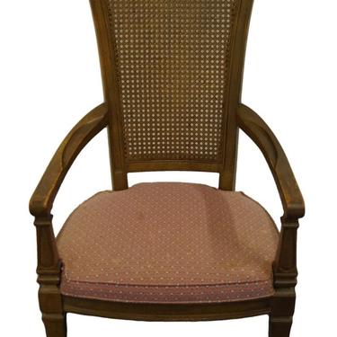 Drexel Heritage Country French Cane Back Dining Arm Chair 