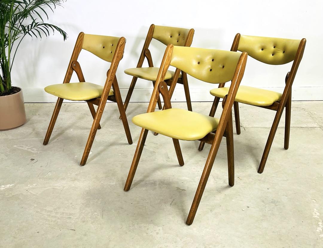 1960s Norquist Coronet Wonderfold Chairs Set of 4 Heirloom