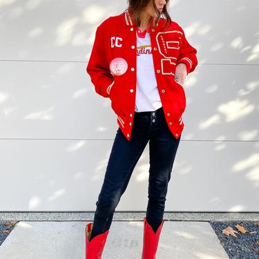 Epic Red Wool Letterman Jacket