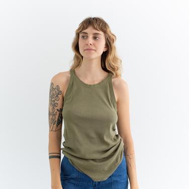 Vintage Olive Green Tank Top | Army Military 40s WW2 Undershirt | S | TGR022 | 
