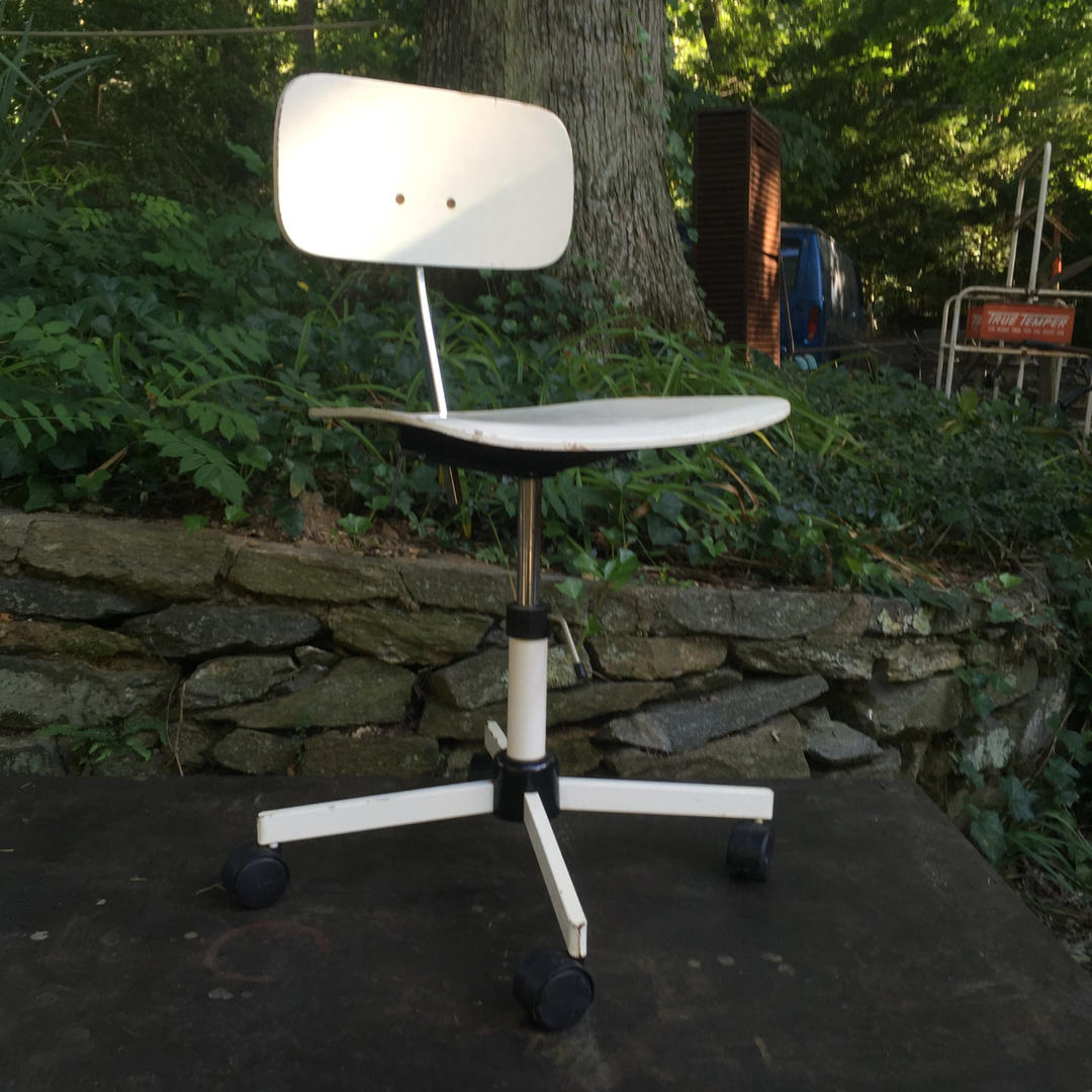 Kevi Rabami Rasmussen White Bent Plywood Desk Chair ...