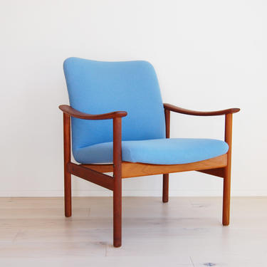 Scandinavian Modern Alf Svensson Teak Lounge Chair for Bodafors Made in Sweden 