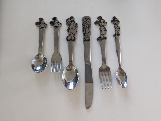 絵画　ミッキー＋ミニー 恋人達の銀食器 / Lover's silverware One Walt Disney Stainless Steel Youth Silverware by bonny