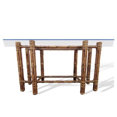 Organic Modern Rectangular Bamboo Dining Table Base by John McGuire 