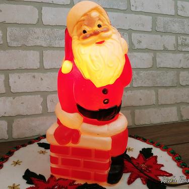 Vintage General Foam Plastics Corp Plastic Blow Mold Christmas Santa 