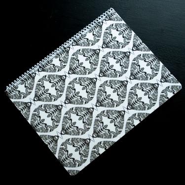 Black &amp; White Moth Print Notebook