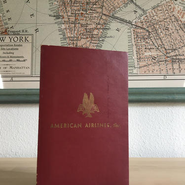 American Airlines Ticket Book - 1950s - Collectors Item, Airline Memorabilia, Mid Century Modern Collectible, Aviation, Commercial Airliner 