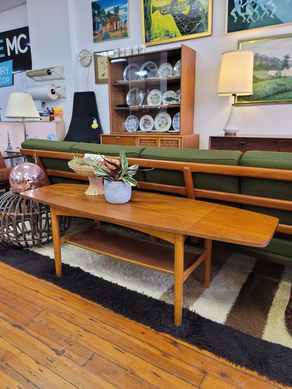 Danish Coffee Table with Drop Down Leaves