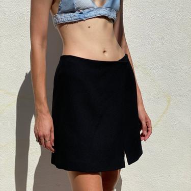 y2k Vintage Dolce and Gabbana Mini Skirt / Vintage designer Wrap Skirt / Black y2k Mini Skirt 