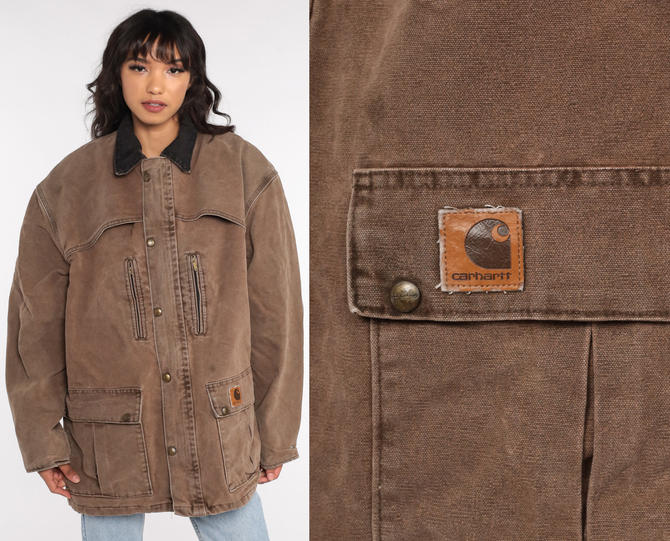 Men s Carhartt Jacket xl 90s Barn Coat Brown CORDUROY Shop Exile Tucson AZ