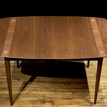 Mid Century Modern American of Martinsville Walnut Dining Table by Merton Gershun - Vintage Danish Scandinavian Style Furniture 