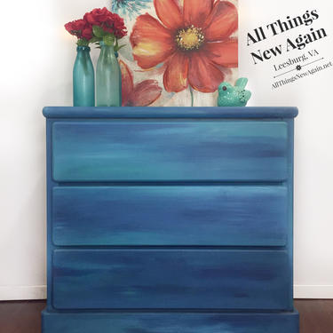 blue small dresser Small Carlyle Campaign Dresser main image 0