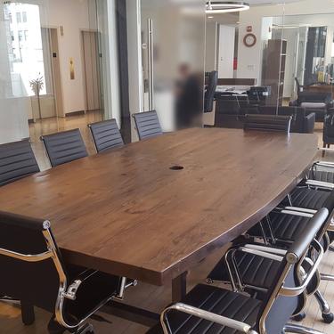 Conference Table-2.5&amp;quot; Thick Reclaimed Wood Top, Restaurant Table, Communal Table, steel legs-choice of color, size, finish. 