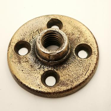 A - Flange pipe mount - 9/16 thread - antique brass