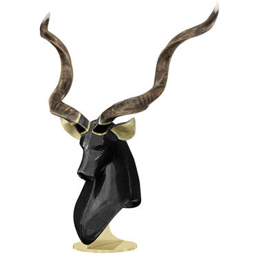 Roberto Estevez Large Kudu Sculpture for Karl Springer 1980s - SOLD