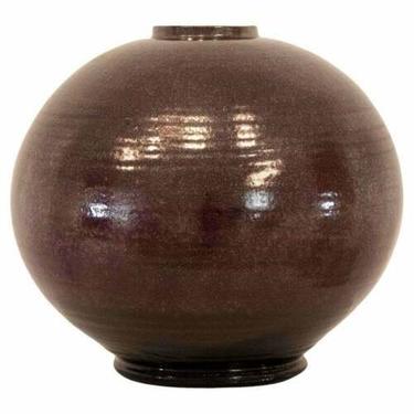 Signed Gary McCloy Los Angeles Ceramic Purple Pottery Vase 