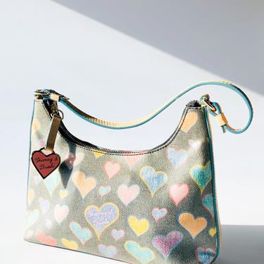 Y2k Dooney and Bourke Heart Print Shoulder Bag