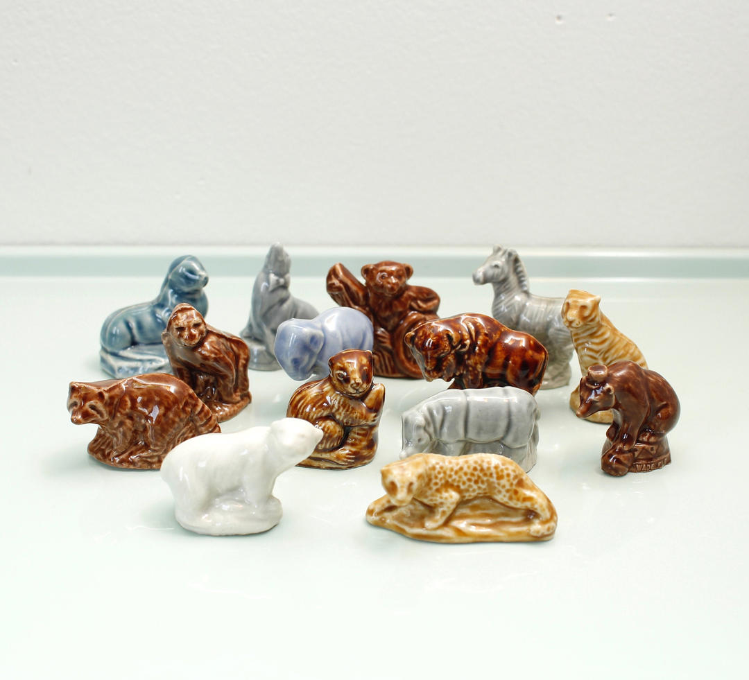 Vintage Wade Whimsies Porcelain Animal Figurines Red Rose Tea Animals ...